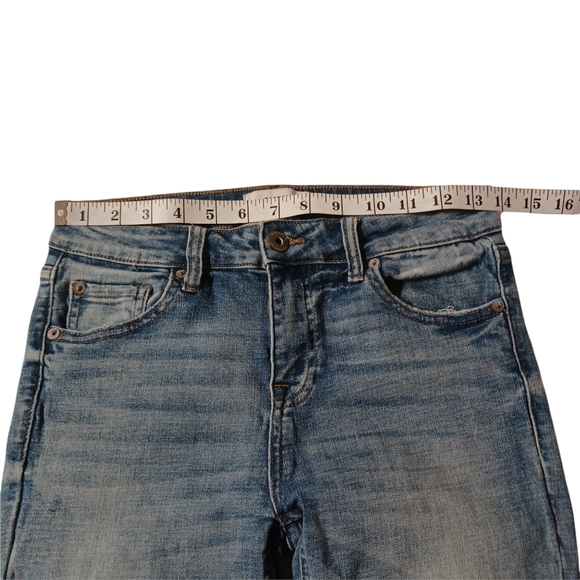 PISTOLA Medium Wash Blue Skinny Cuff Hem High Rise Jeans 26 - Picture 6 of 7